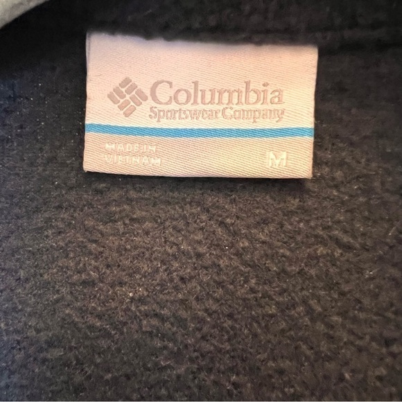 Columbia Vest Cozy Fleece Full Zip Hiking Outdoors Casual Black Medium Gorpcore - Picture 3 of 7